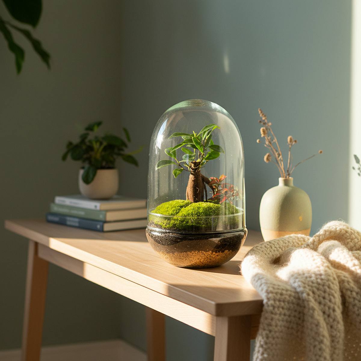 Terrarium Natura Green: Ficus Ginseng og Phytonia picture 5