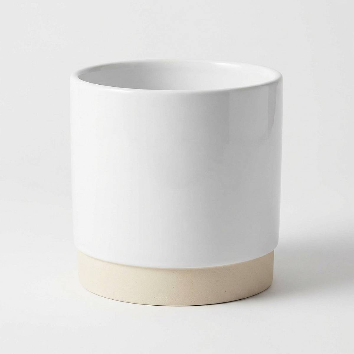 White Ceramic Pot - M/15cm picture 0