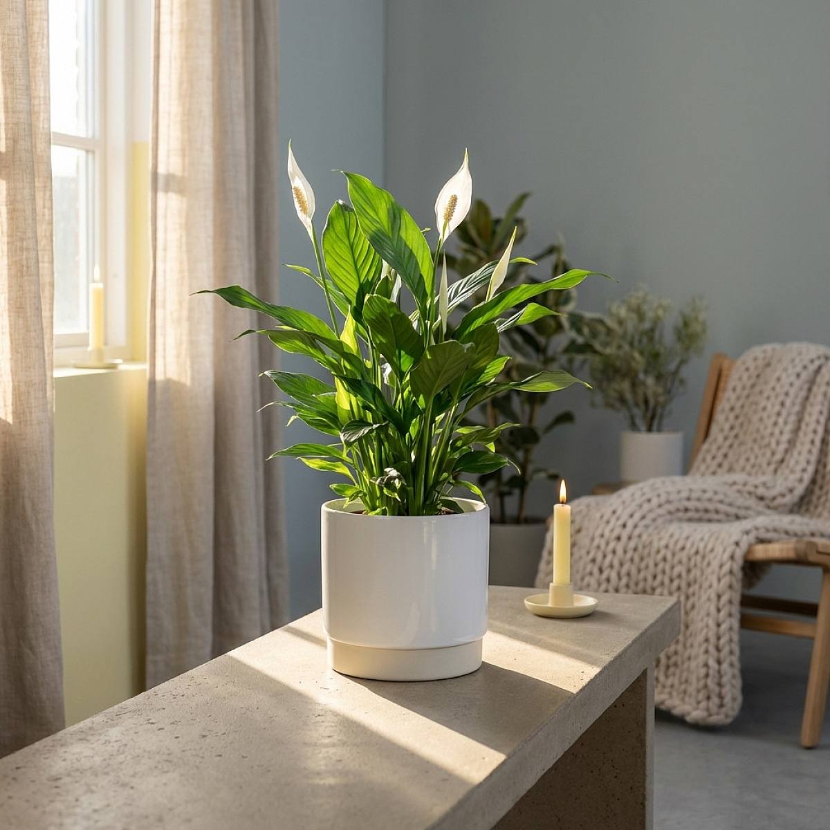 White Ceramic Pot - M/15cm picture 4