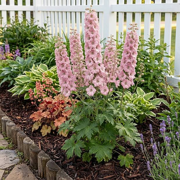 3 x Rosa Delphinium