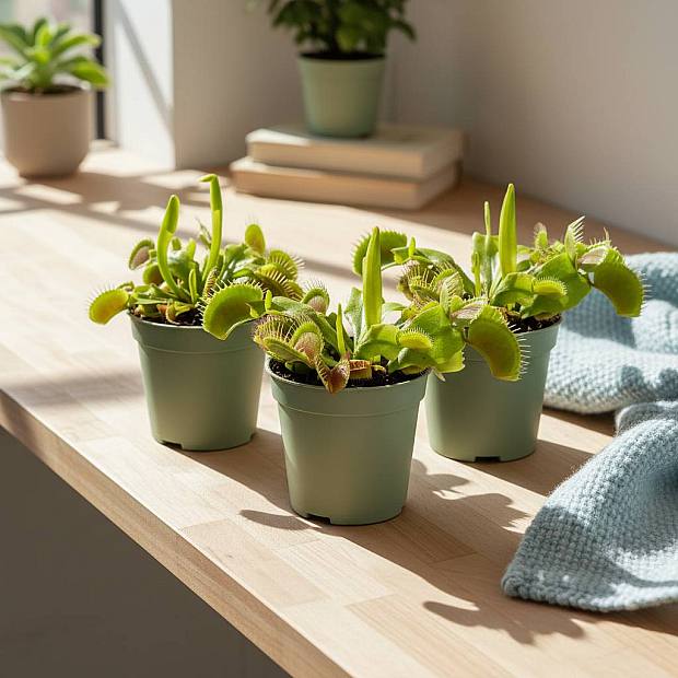 Trío de Dionaea Muscipula