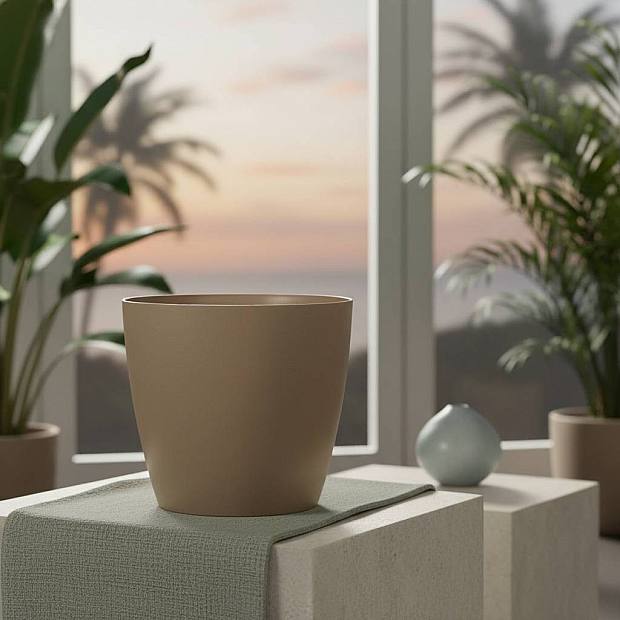 Pot San Remo Taupe D12cm details