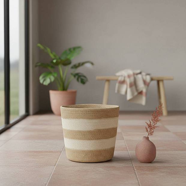 Panier en Jute Crème - L/21cm