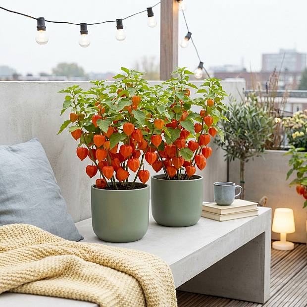 3 x Chinese lantern plants
