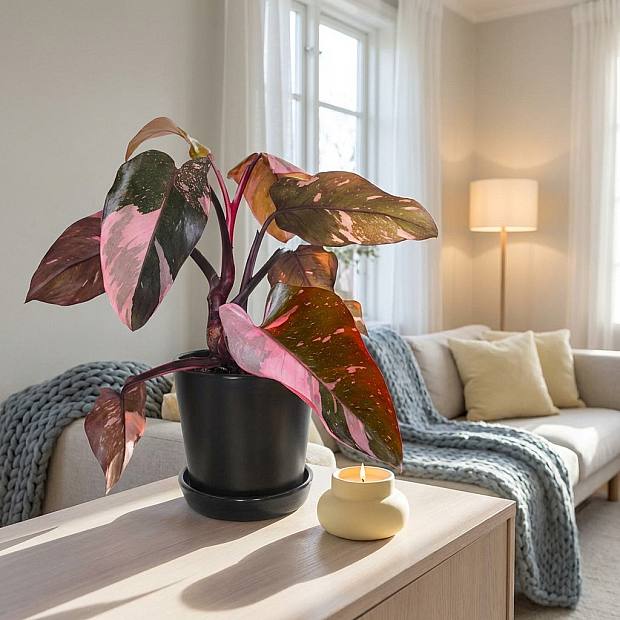 Pink Princess Philodendron details