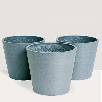 Trio Planters Eco Amsterdam Grey - M/15cm